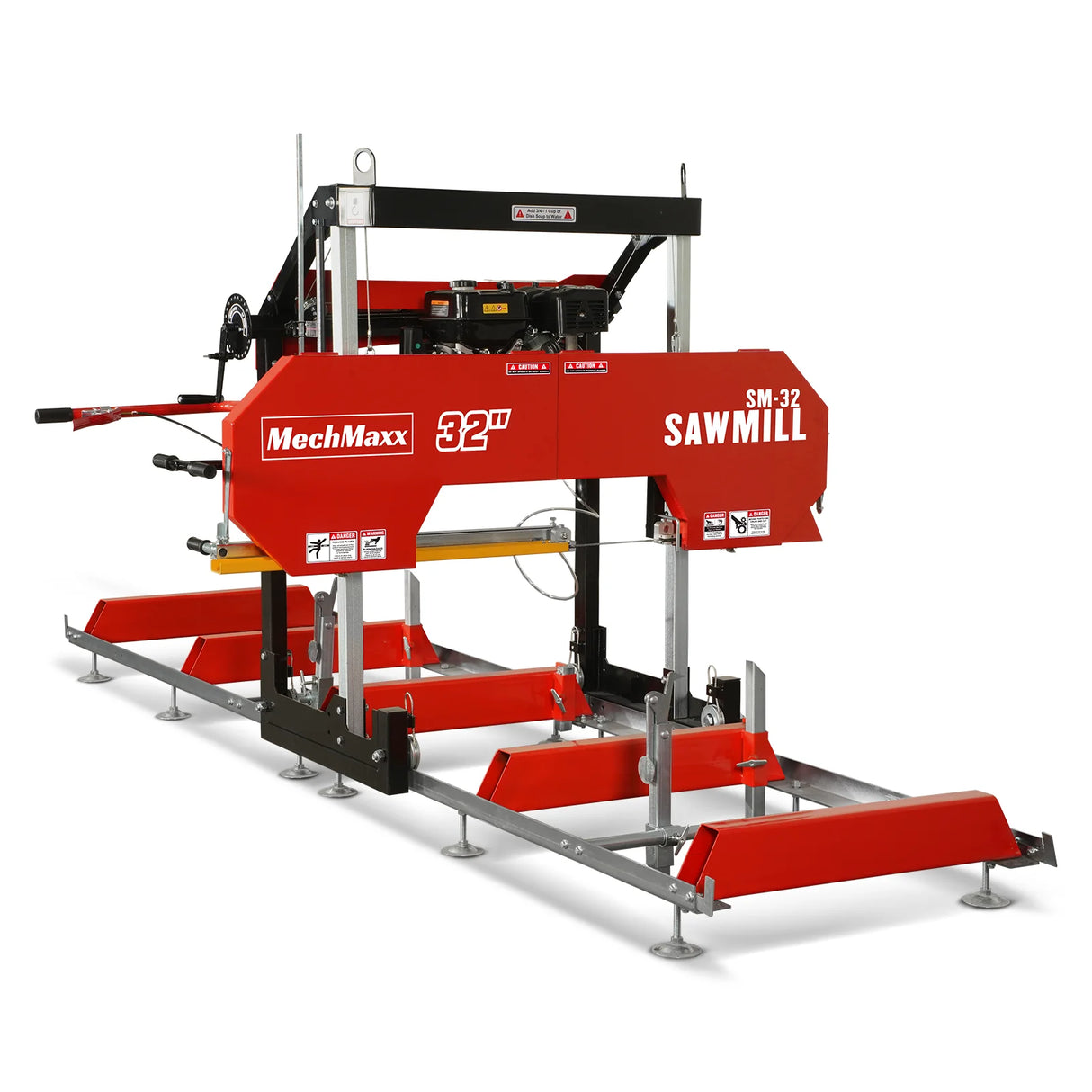 MechMaxx 32" Portable Sawmill, KOHLER CH440 429cc E-Start Gasoline Engine, 26.5" Board Width, 13' Track Length, SM-32