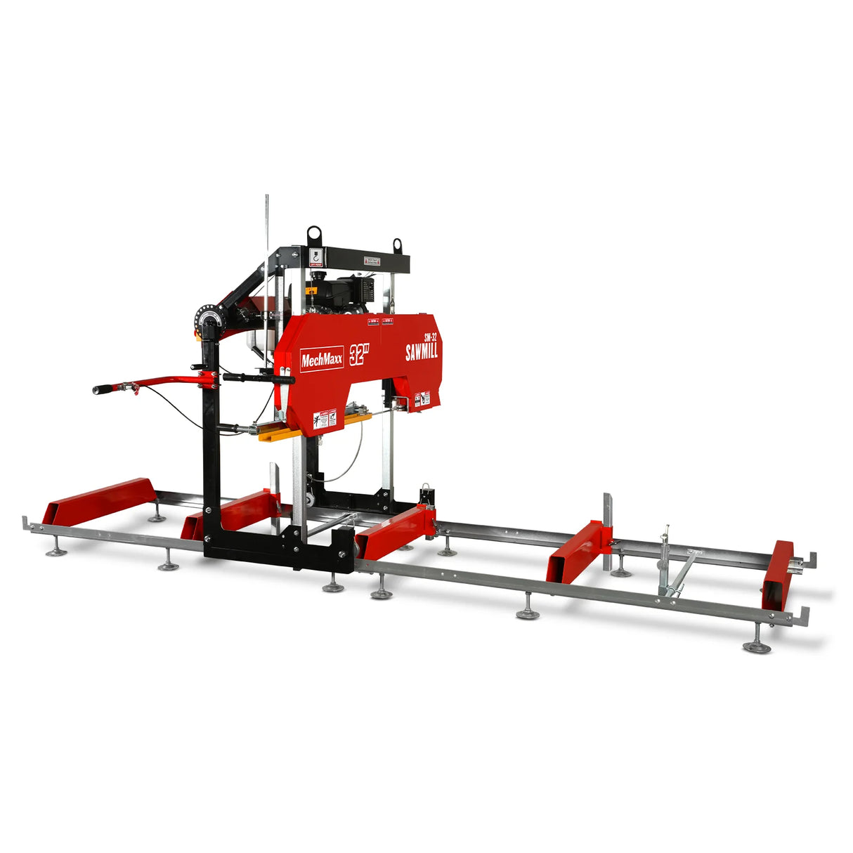 MechMaxx 32" Portable Sawmill, KOHLER CH440 429cc E-Start Gasoline Engine, 26.5" Board Width, 13' Track Length, SM-32
