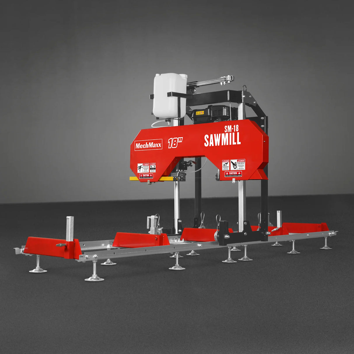 MechMaxx 18" Portable Sawmill, 212cc 7HP Gasoline Engine, 15" Board Width, 10' Track Length, SM-18