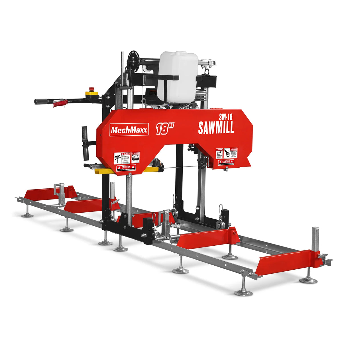 MechMaxx 18" Portable Sawmill, 212cc 7HP Gasoline Engine, 15" Board Width, 10' Track Length, SM-18
