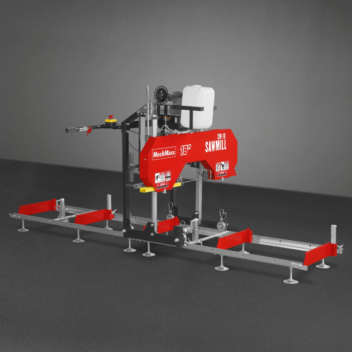 MechMaxx 18" Portable Sawmill, 212cc 7HP Gasoline Engine, 15" Board Width, 10' Track Length, SM-18