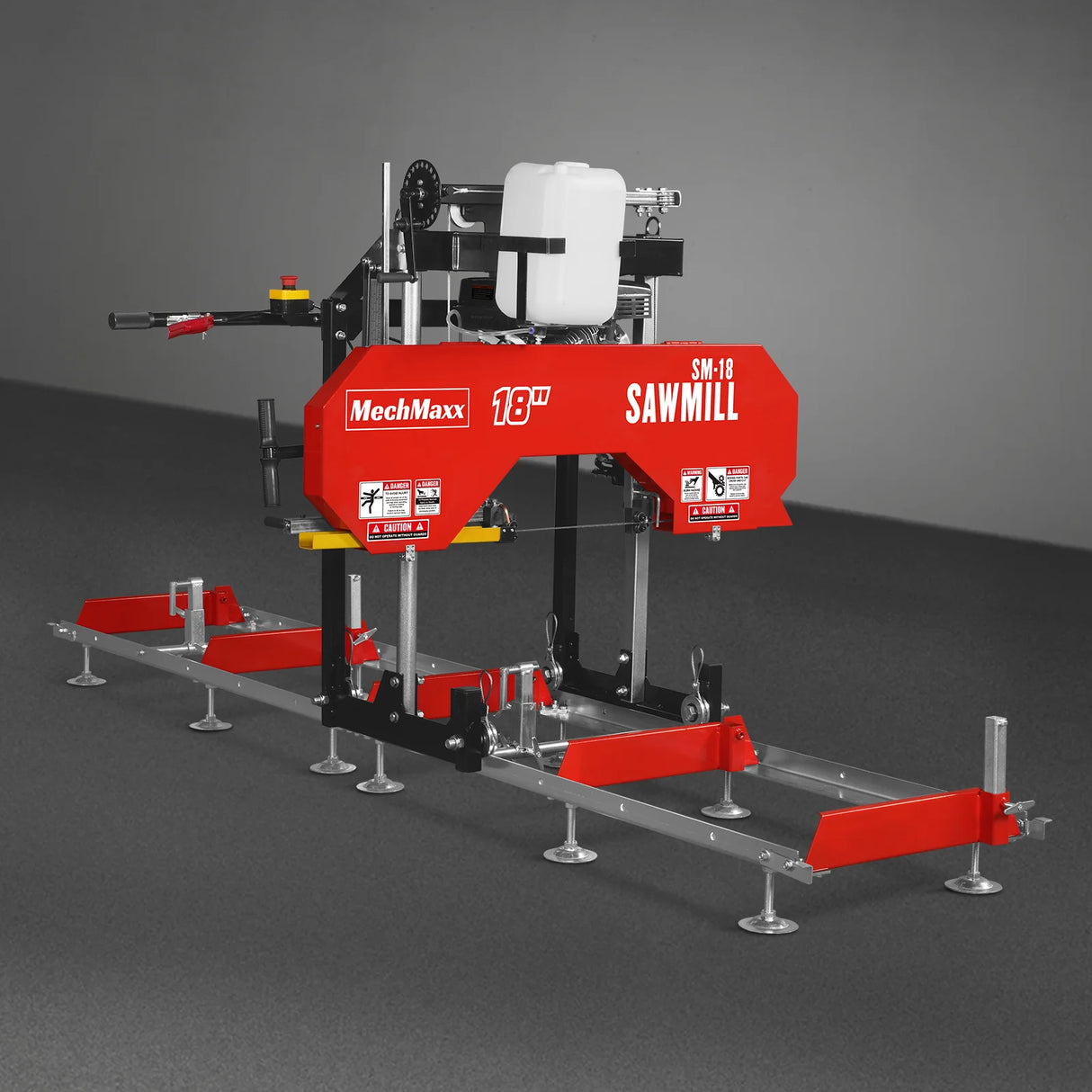 MechMaxx 18" Portable Sawmill, 212cc 7HP Gasoline Engine, 15" Board Width, 10' Track Length, SM-18