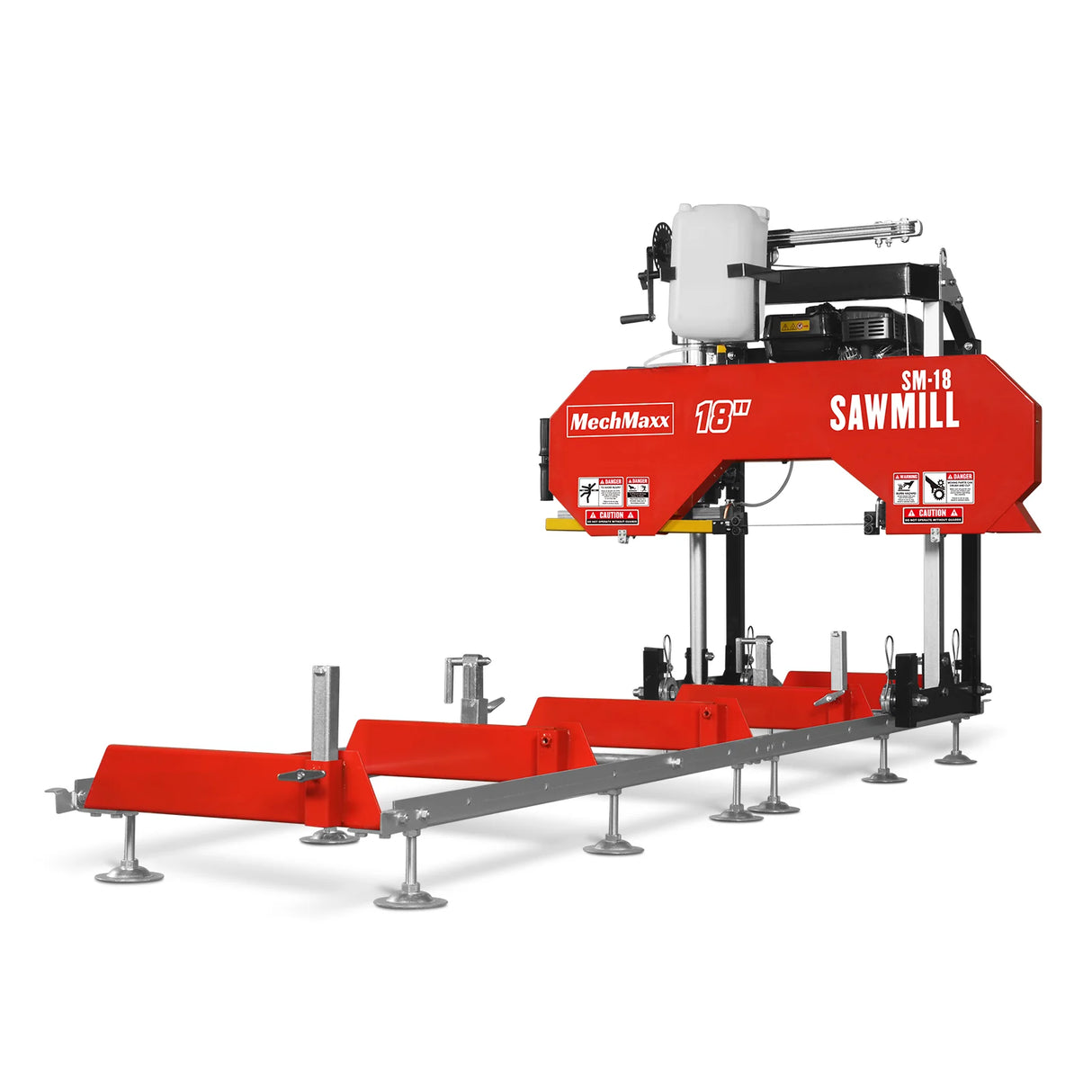 MechMaxx 18" Portable Sawmill, 212cc 7HP Gasoline Engine, 15" Board Width, 10' Track Length, SM-18