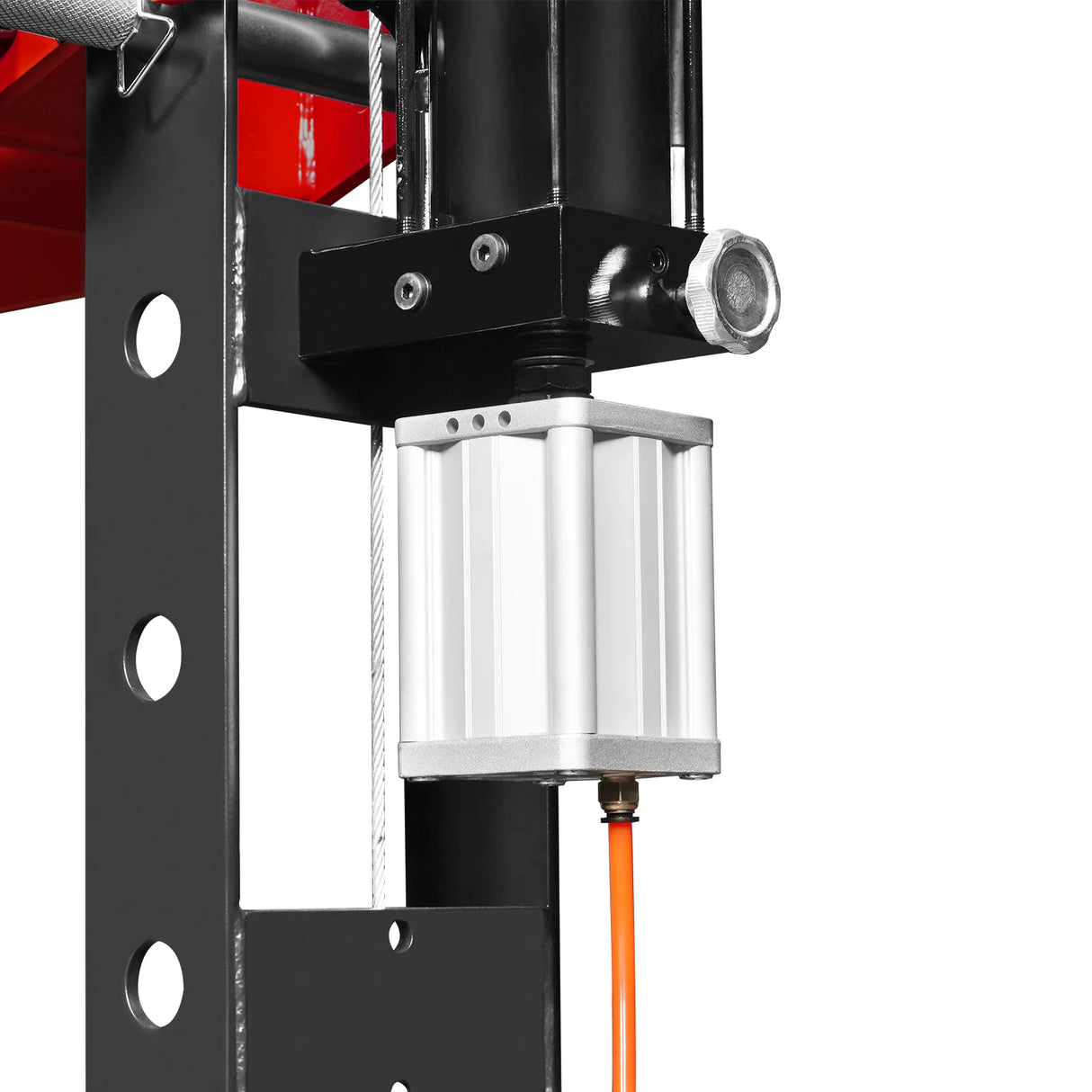 30 Ton H-Frame Air/Hydraulic Shop Press with Hand Winch & Press Pin Kit, Fully Welded Steel Frame, Safety Guard, Foot Pedal Control, HSP30