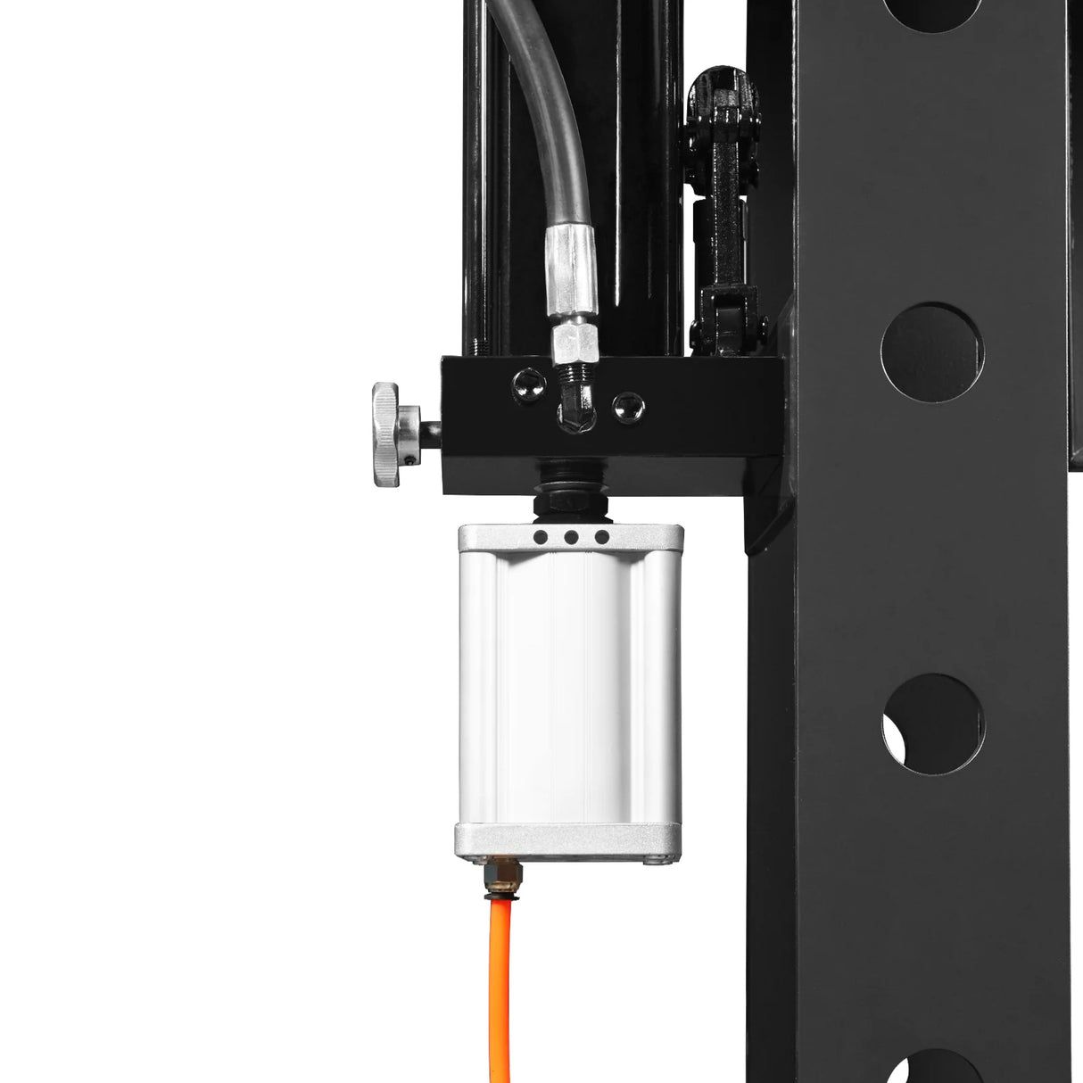 50 Ton H-Frame Air/Hydraulic Shop Press with Hand Winch & Press Pin Kit, Fully Welded Steel Frame, Safety Guard, Foot Pedal Control, HSP50