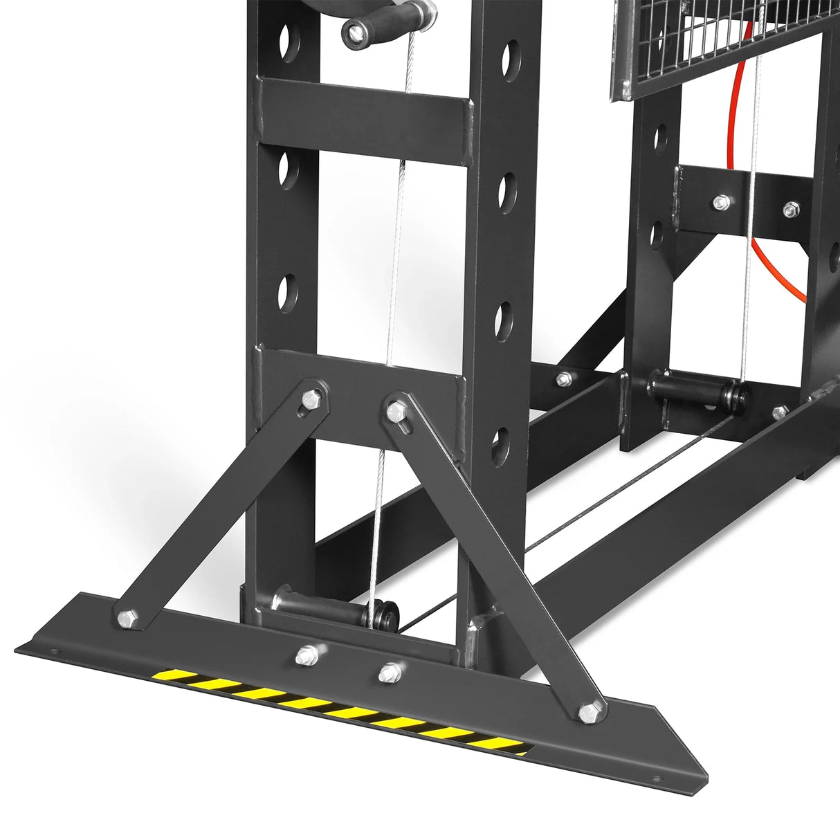 75 Ton H-Frame Air/Hydraulic Shop Press with Hand Winch, Fully Welded Steel Frame, Safety Guard, Foot Pedal Control, HSP75