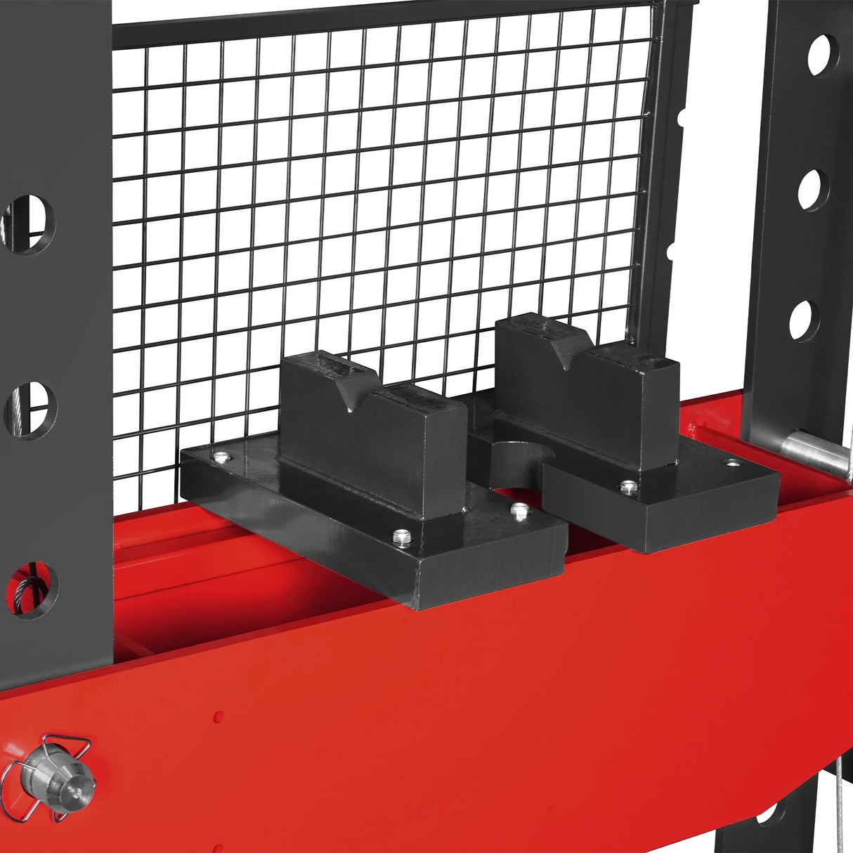 75 Ton H-Frame Air/Hydraulic Shop Press with Hand Winch, Fully Welded Steel Frame, Safety Guard, Foot Pedal Control, HSP75