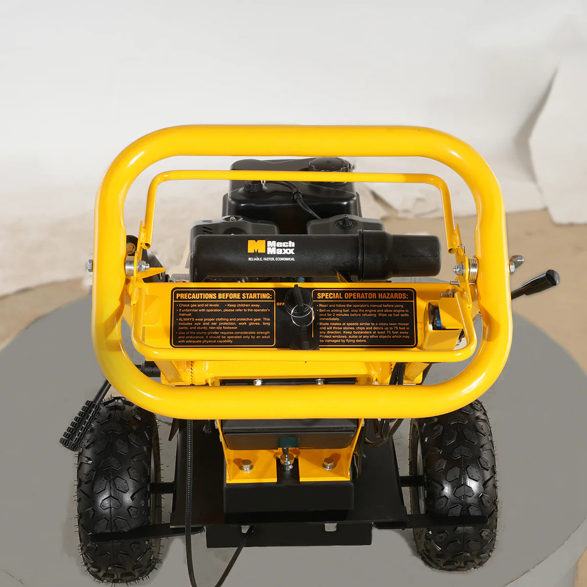 MechMaxx 15 inch 15HP 420cc DUCAR E-Start Stump Grinder with Tow Bar, SG380