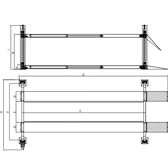 Triumph NTR-16 16,000 lb 4-Post Lift + Two RJ-9000 9,000 lb Rolling Bridge Jacks Combo
