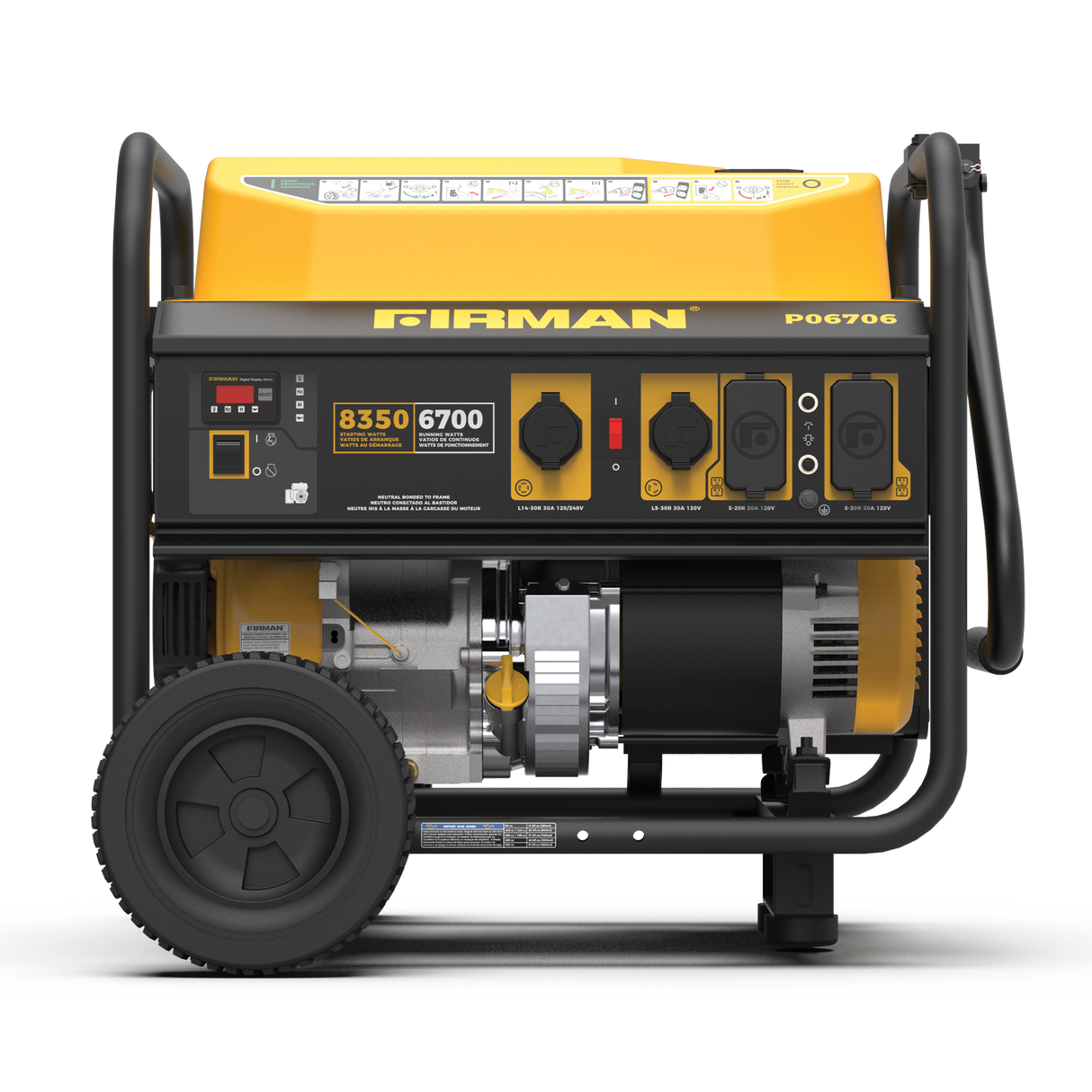 Gas Portable Generator 8350W Recoil Start 120/240V
