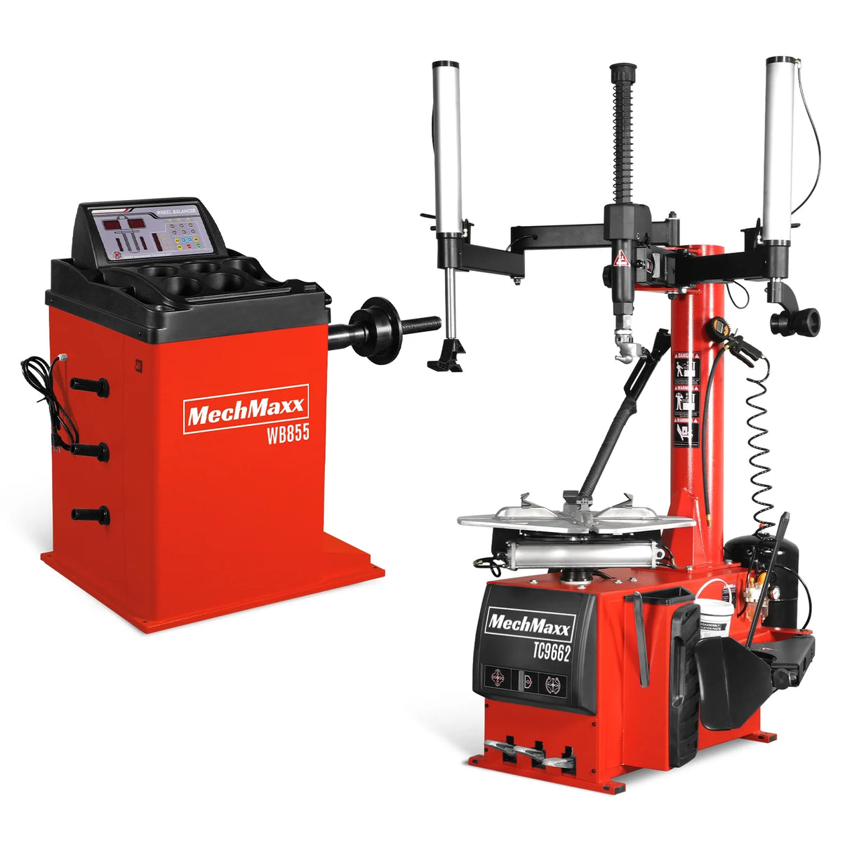 24" Rim Double Assist Arms Tire Changer Wheel Balancer Bundle, TC9662, WB855