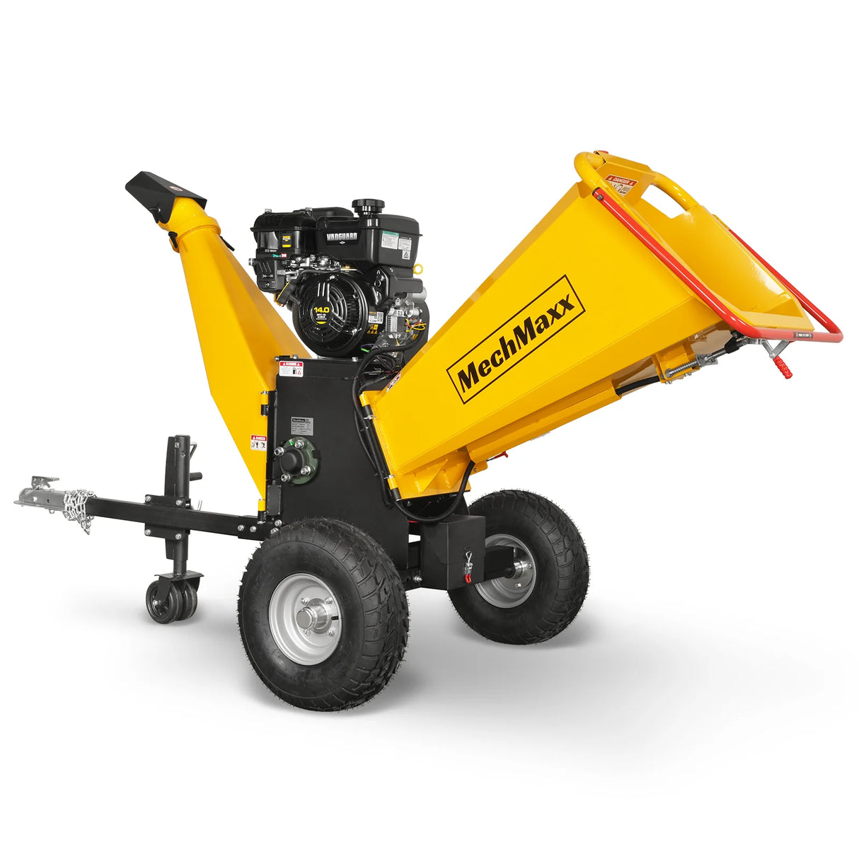 MechMaxx 6 inch E-start B&S VANGUARD 408cc 14hp Gasoline Engine Powered Drum Wood Chipper, P4206