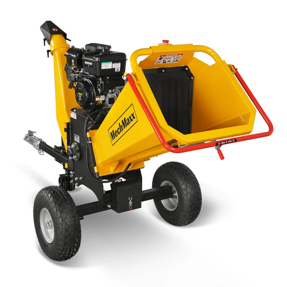 MechMaxx 6 inch E-start B&S VANGUARD 408cc 14hp Gasoline Engine Powered Drum Wood Chipper, P4206