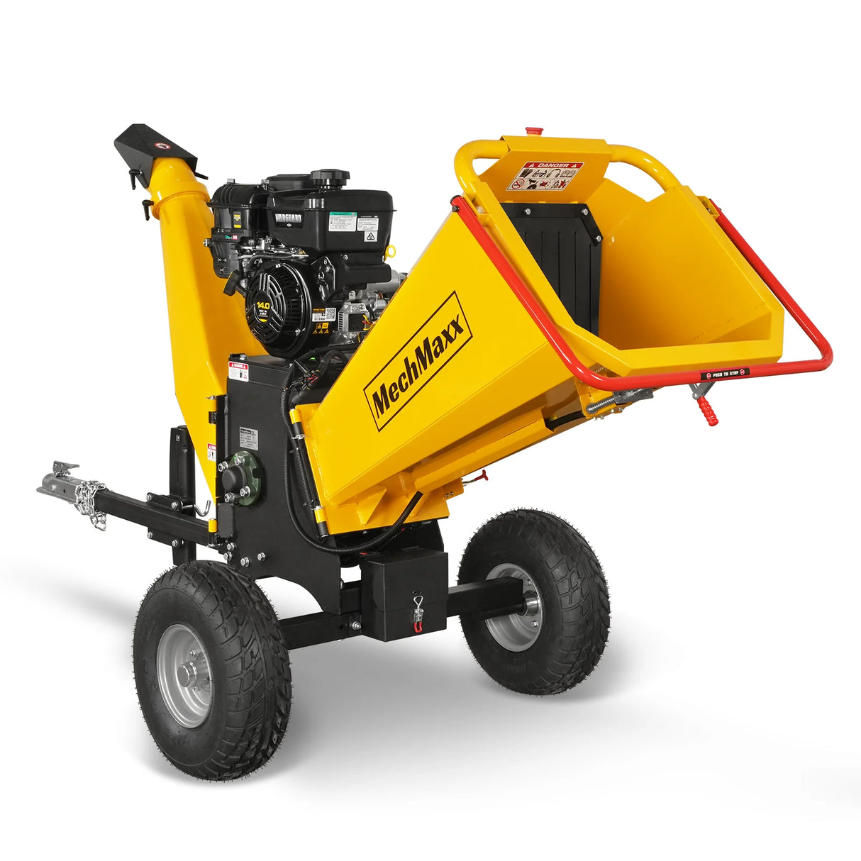 MechMaxx 6 inch E-start B&S VANGUARD 408cc 14hp Gasoline Engine Powered Drum Wood Chipper, P4206