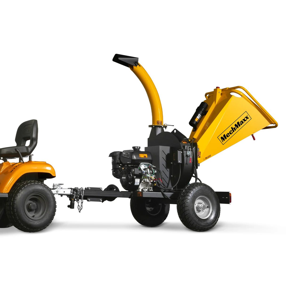 MechMaxx 5 inch E-Start KOHLER 429cc 14hp Gasoline Engine Powered Disc Wood Chipper with Taillight , P4205