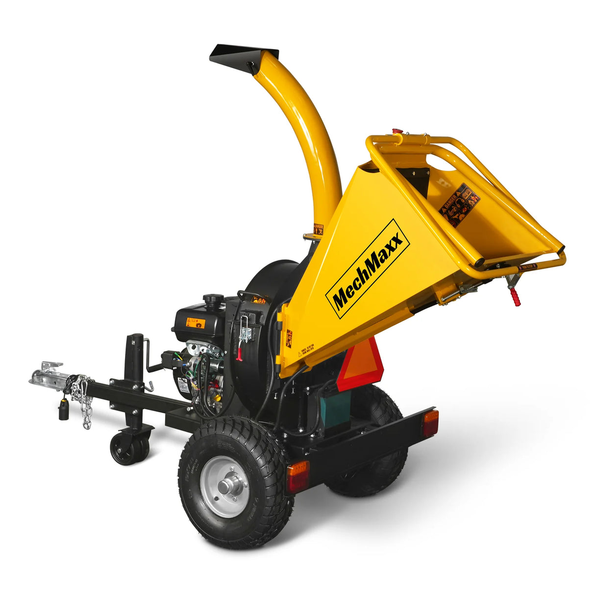 MechMaxx 5 inch E-Start KOHLER 429cc 14hp Gasoline Engine Powered Disc Wood Chipper with Taillight , P4205