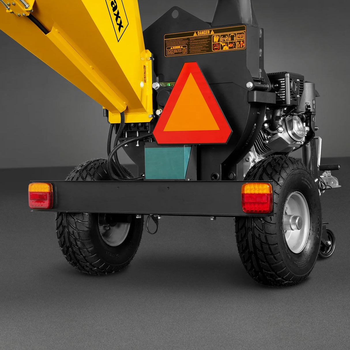 MechMaxx 5 inch E-Start KOHLER 429cc 14hp Gasoline Engine Powered Disc Wood Chipper with Taillight , P4205