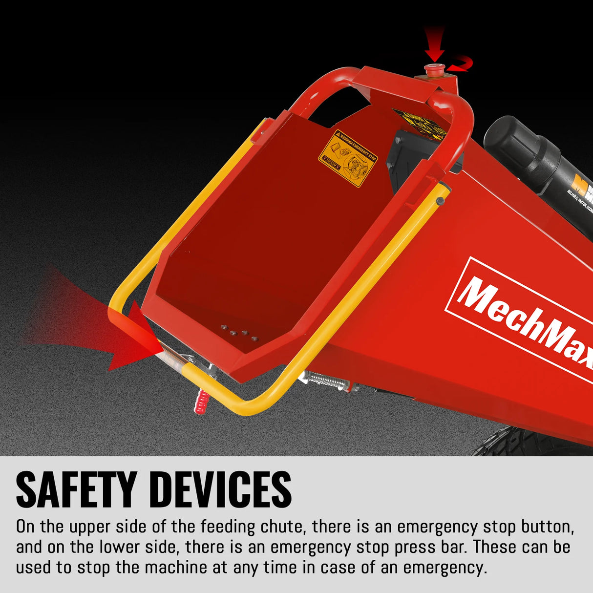 MechMaxx 6 inch E-start B&S VANGUARD 408cc 14hp Gasoline Engine Powered Drum Wood Chipper , P4206
