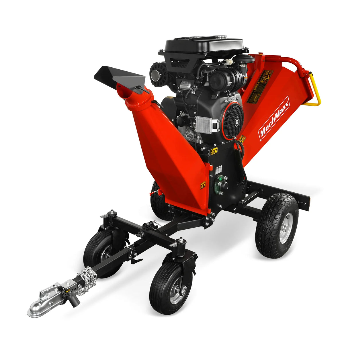 MechMaxx 8 inch ZONSEN E-Start 1000cc 35hp Gas Powered 4 - Wheel Drum Wood Chipper with Taillight , B200