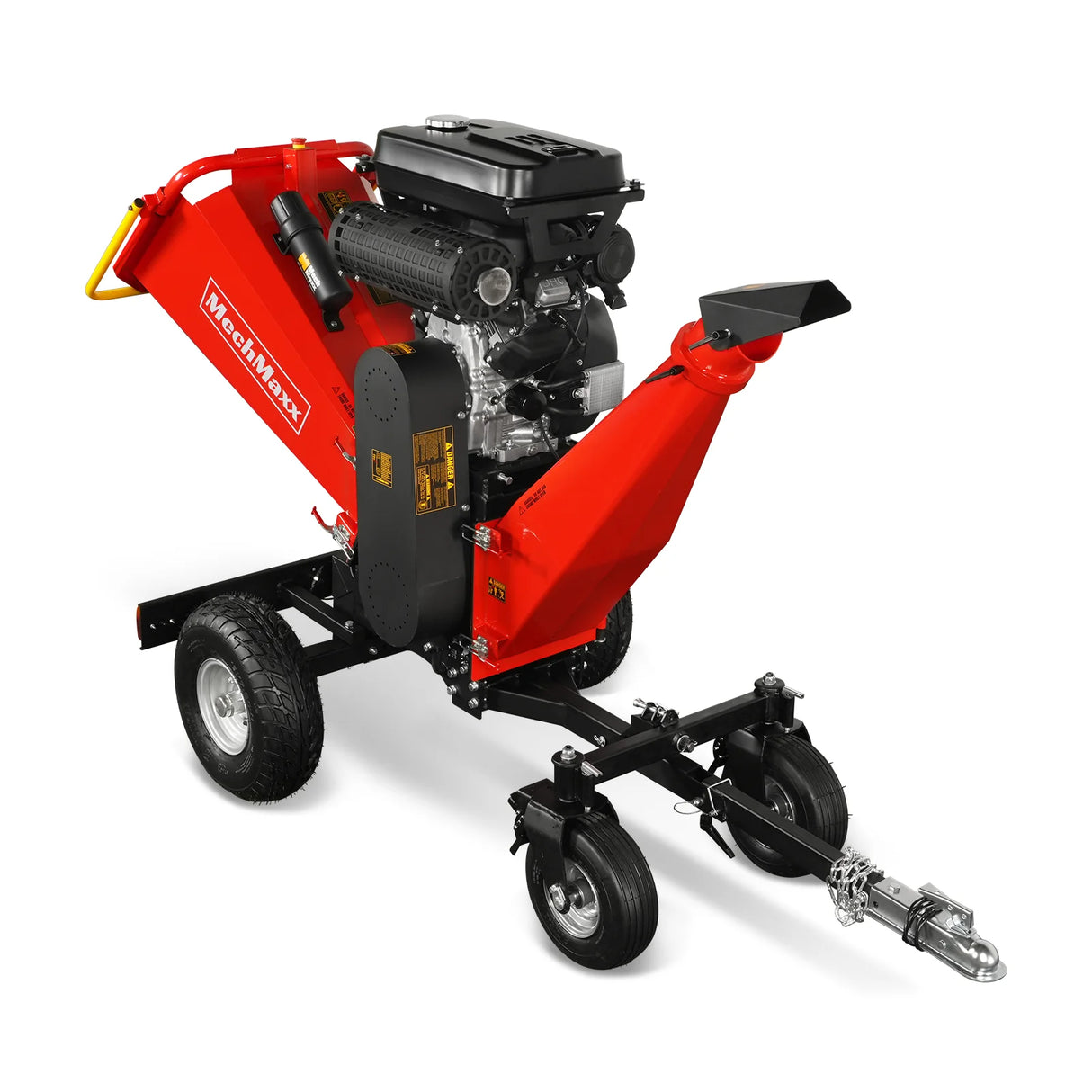 MechMaxx 8 inch ZONSEN E-Start 1000cc 35hp Gas Powered 4 - Wheel Drum Wood Chipper with Taillight , B200