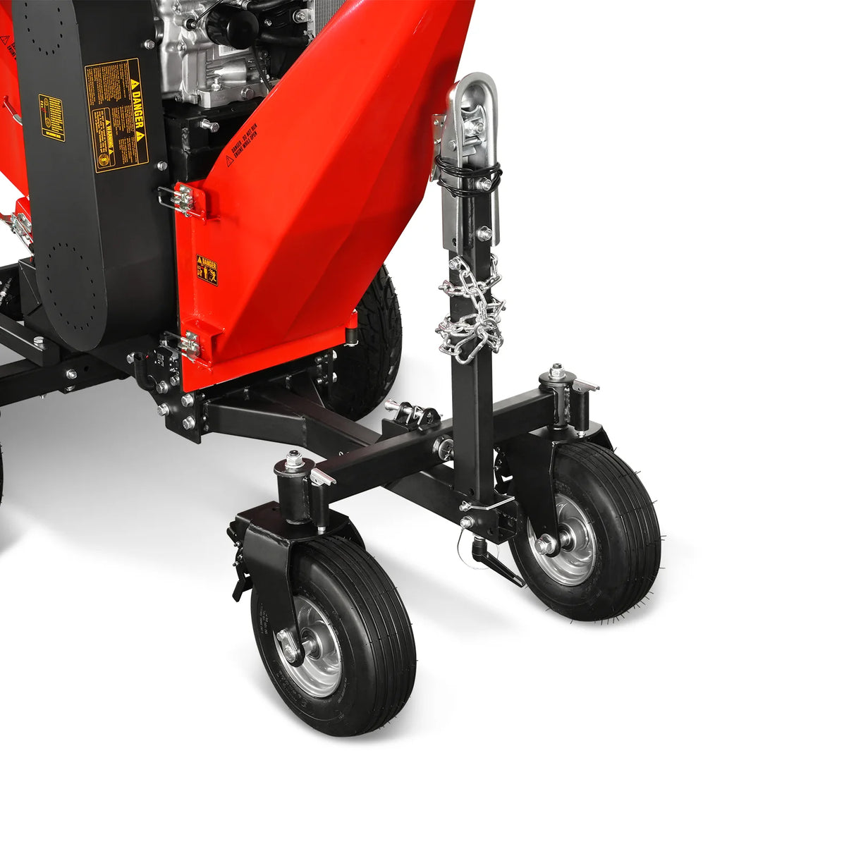 MechMaxx 8 inch ZONSEN E-Start 1000cc 35hp Gas Powered 4 - Wheel Drum Wood Chipper with Taillight , B200