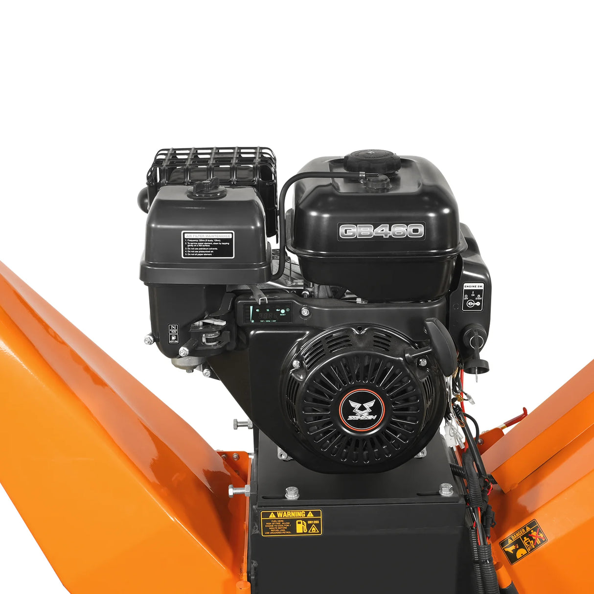 MechMaxx 6 inch E-start ZONSEN 420cc 13.4hp Gasoline Engine Powered Drum Wood Chipper , P4206