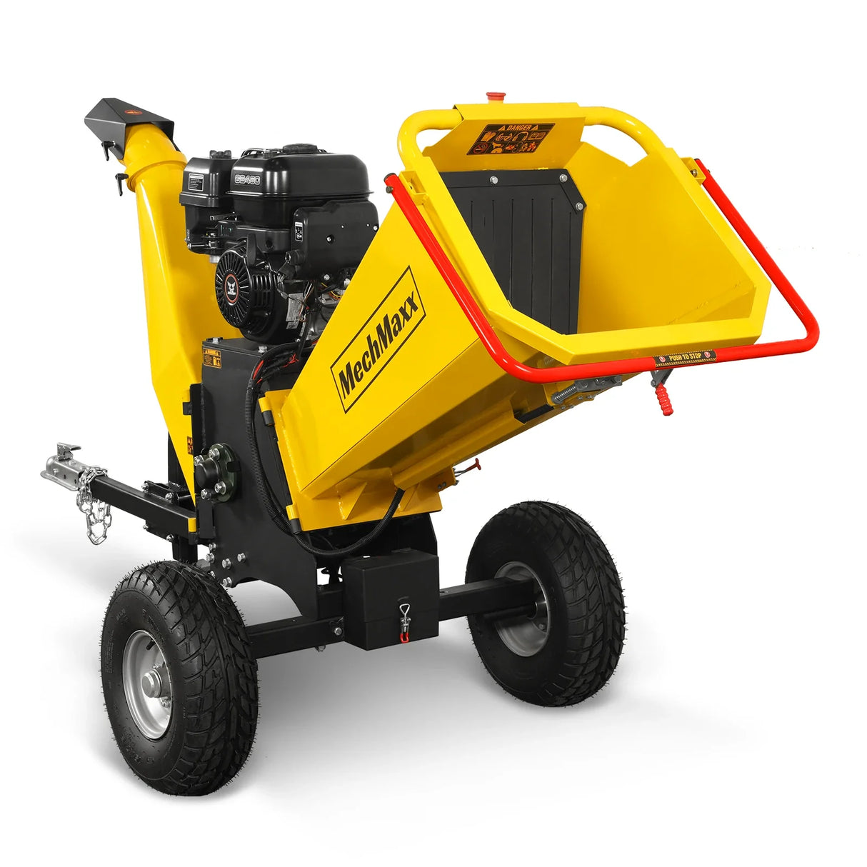 MechMaxx 6 inch E-start ZONSEN 459cc 15hp Gasoline Engine Powered Drum Wood Chipper, P4206