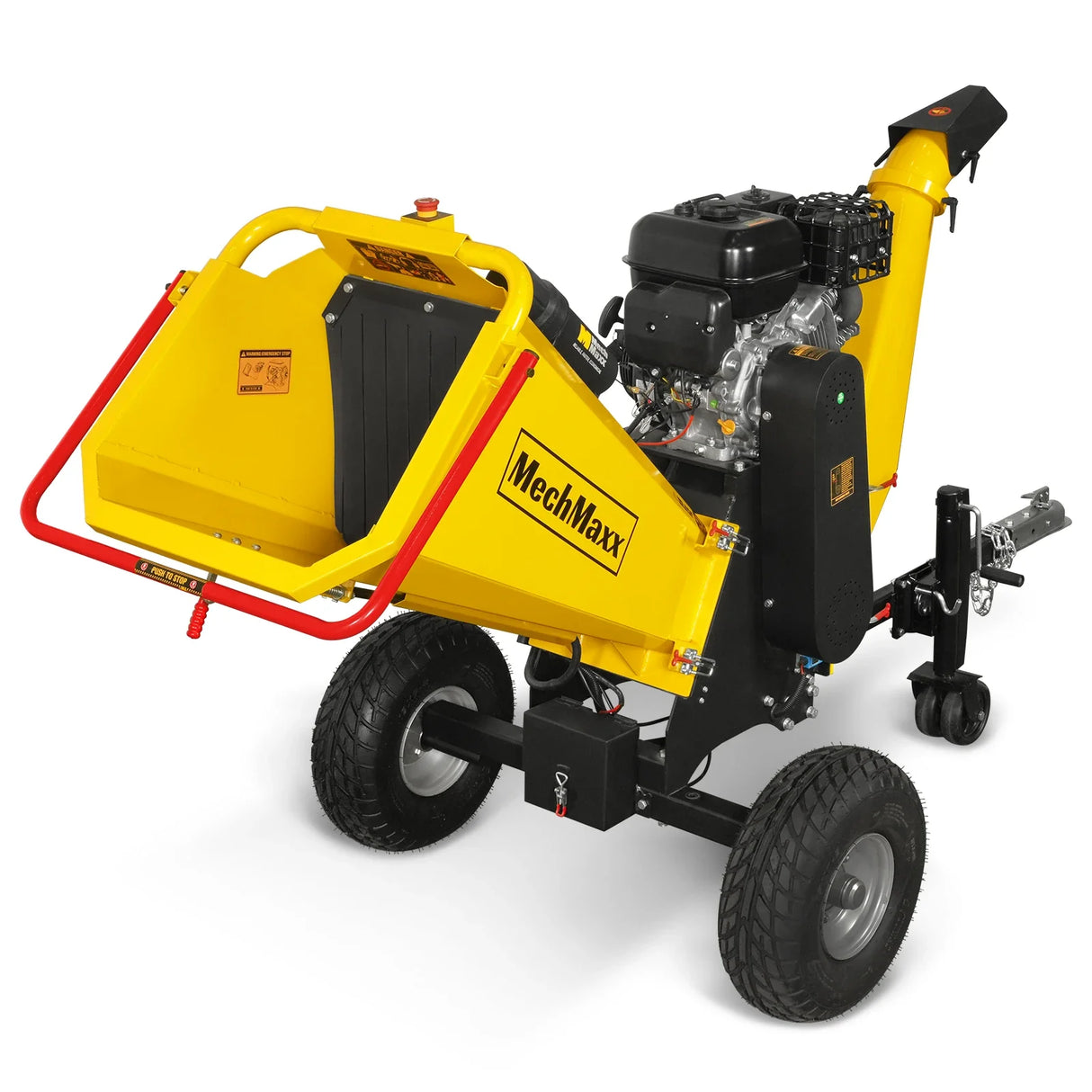 MechMaxx 6 inch E-start ZONSEN 459cc 15hp Gasoline Engine Powered Drum Wood Chipper, P4206