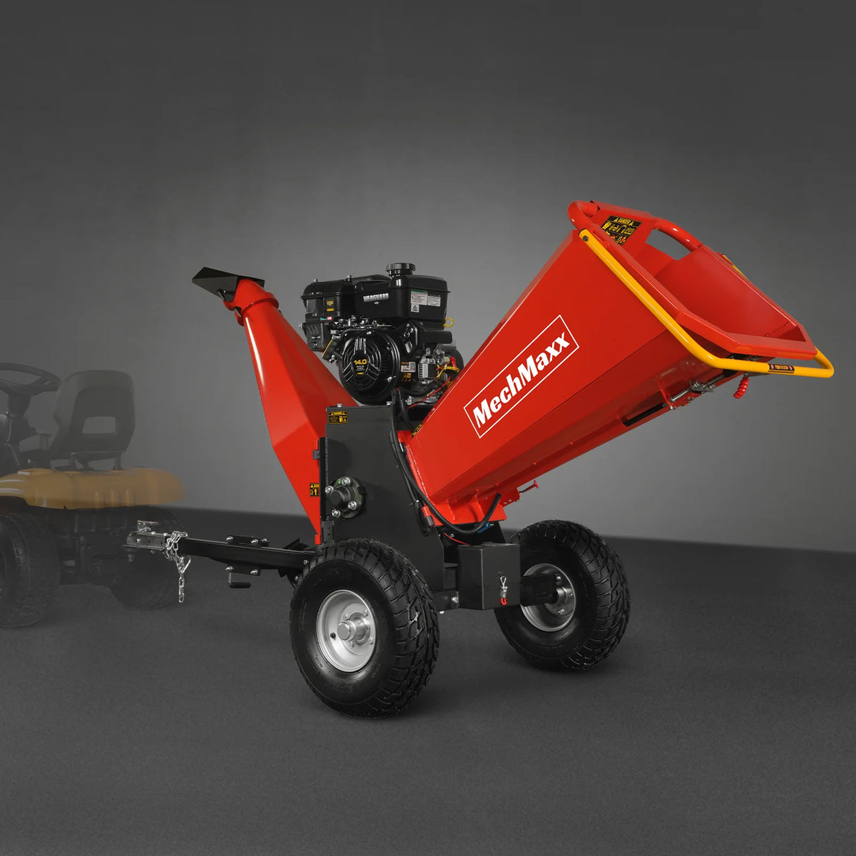 MechMaxx 6 inch E-start B&S VANGUARD 408cc 14hp Gasoline Engine Powered Drum Wood Chipper , P4206