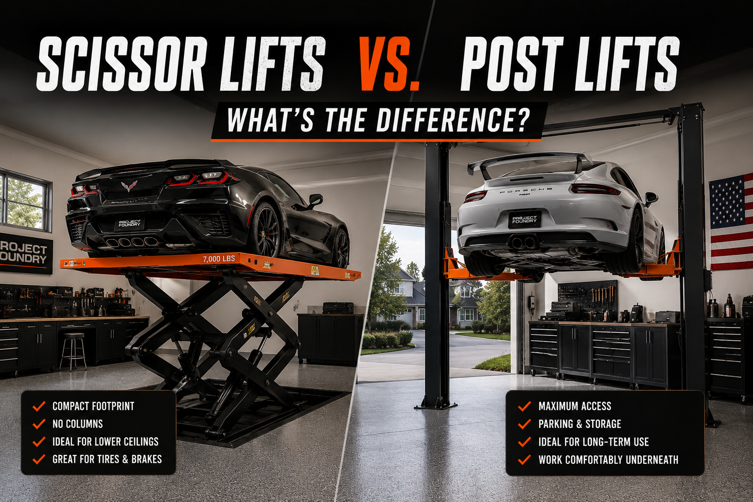 Scissor Lifts vs. Post Lifts: What's the Difference?
