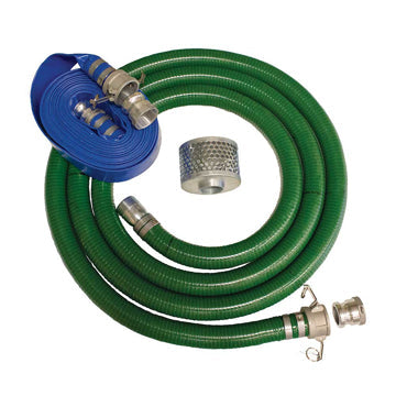 Brave 4-In. Hose Kit | 20-Ft. Suction Hose | 50-Ft. Discharge Hose | Quick Connect BRHK4