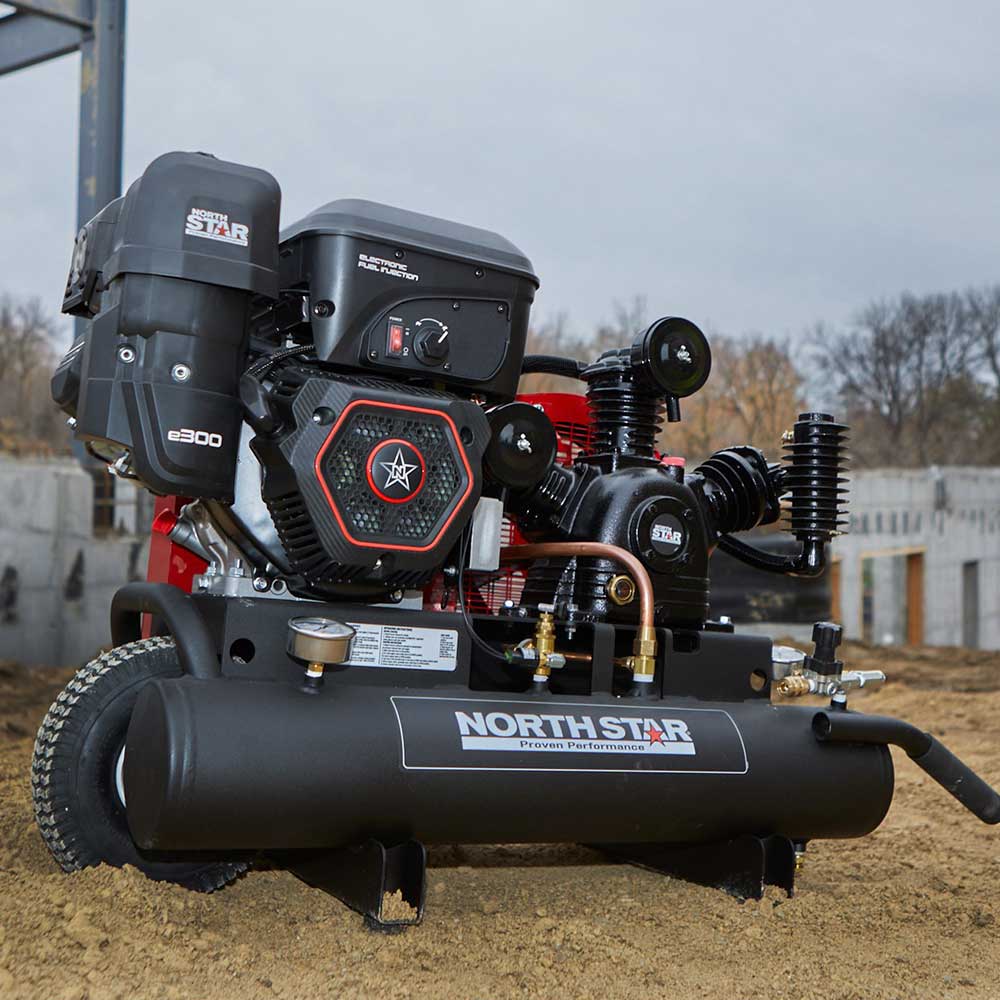 NorthStar Gas Powered Air Compressor | 8-Gallon | 14.9 CFM @ 90 PSI | E300