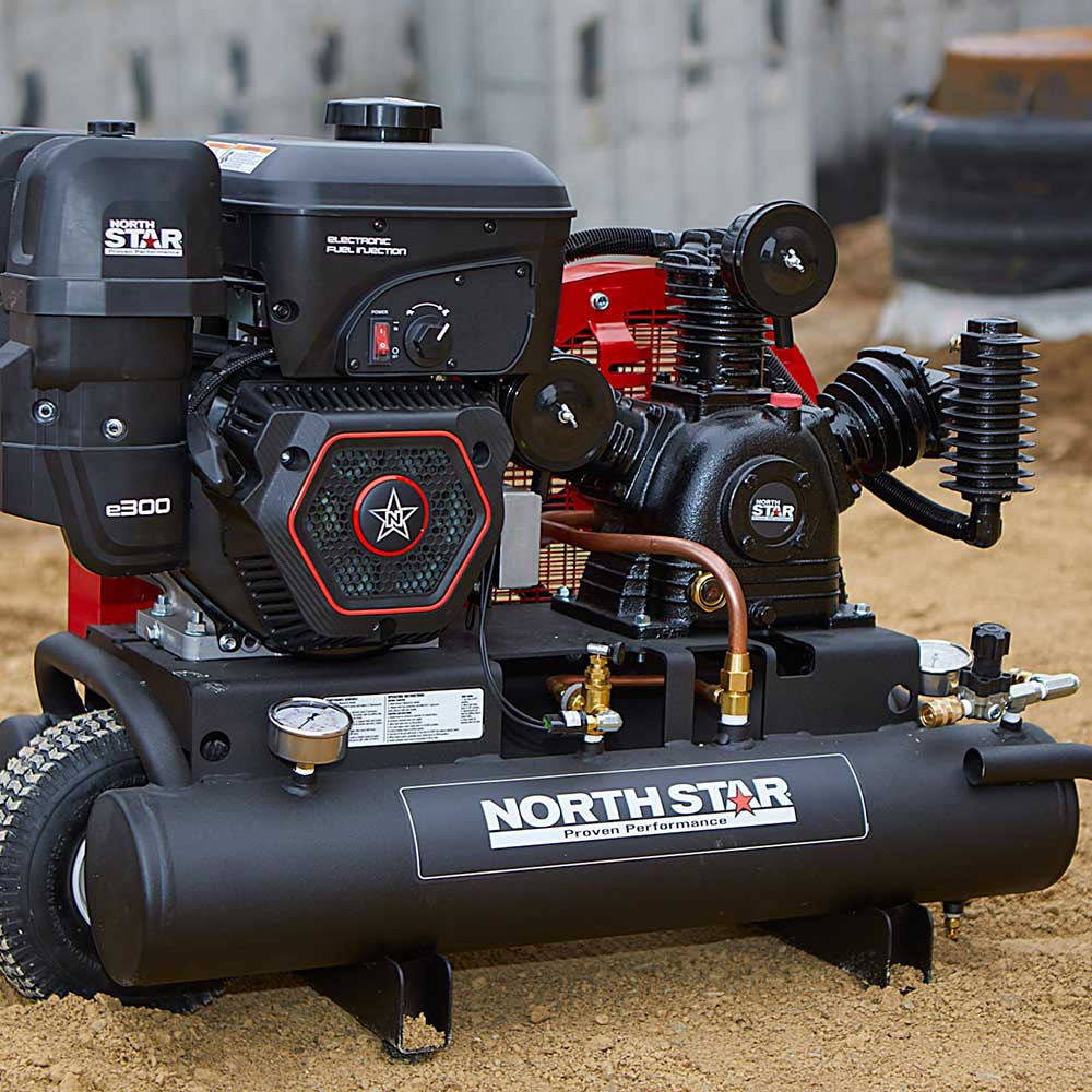 NorthStar Gas Powered Air Compressor | 8-Gallon | 14.9 CFM @ 90 PSI | E300