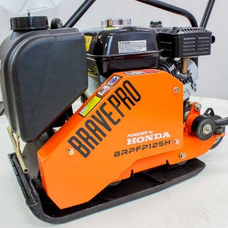 Brave Forward Plate Compactor | 14 In. | Rubber Mat, Tank, and Wheel Kit | Honda GX160 BRPFP125H