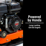 Brave Forward Plate Compactor | 14 In. | Rubber Mat, Tank, and Wheel Kit | Honda GX160 BRPFP125H