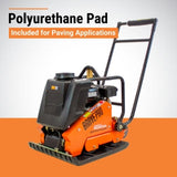 Brave Forward Plate Compactor | 20 In. | Rubber Mat, Tank, and Wheel Kit | Honda GX160 BRPFP145H