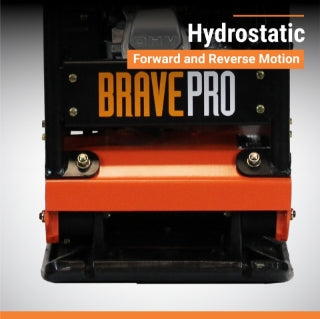 Brave Reversible Plate Compactor | 15 In. | Wheel Kit | Honda GX160 BRPRP210H