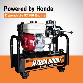 Brave Hydra Buddy | Hydraulic Power Pack | 900 PSI | 7 GPM | Recoil Start | Honda GX160 HBH16GX