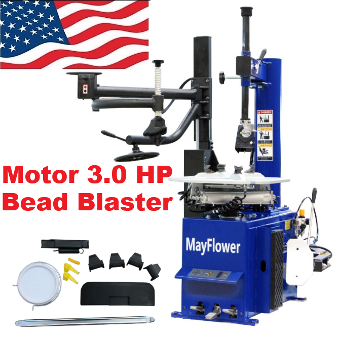 Mayflower 3.0 HP Automatic Tire Changer Wheel Changers Machine Rim Balancer Combo 960 680