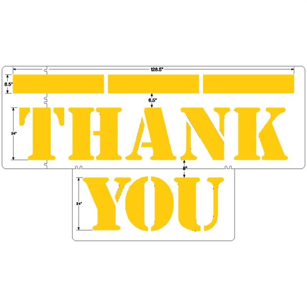 Newstripe Burger King 24 Inch THANK YOU w/ Bar Stencil