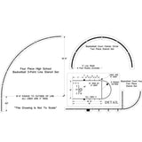 Newstripe High School Basketball Complete Court Stencil Set