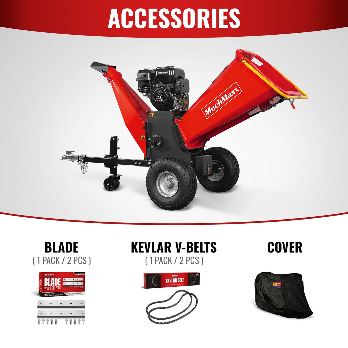 MechMaxx 6 inch E-start ZONSEN 420cc 13.4hp Gasoline Engine Powered Drum Wood Chipper ,  P4206