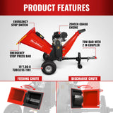 MechMaxx 6 inch E-start ZONSEN 420cc 13.4hp Gasoline Engine Powered Drum Wood Chipper ,  P4206