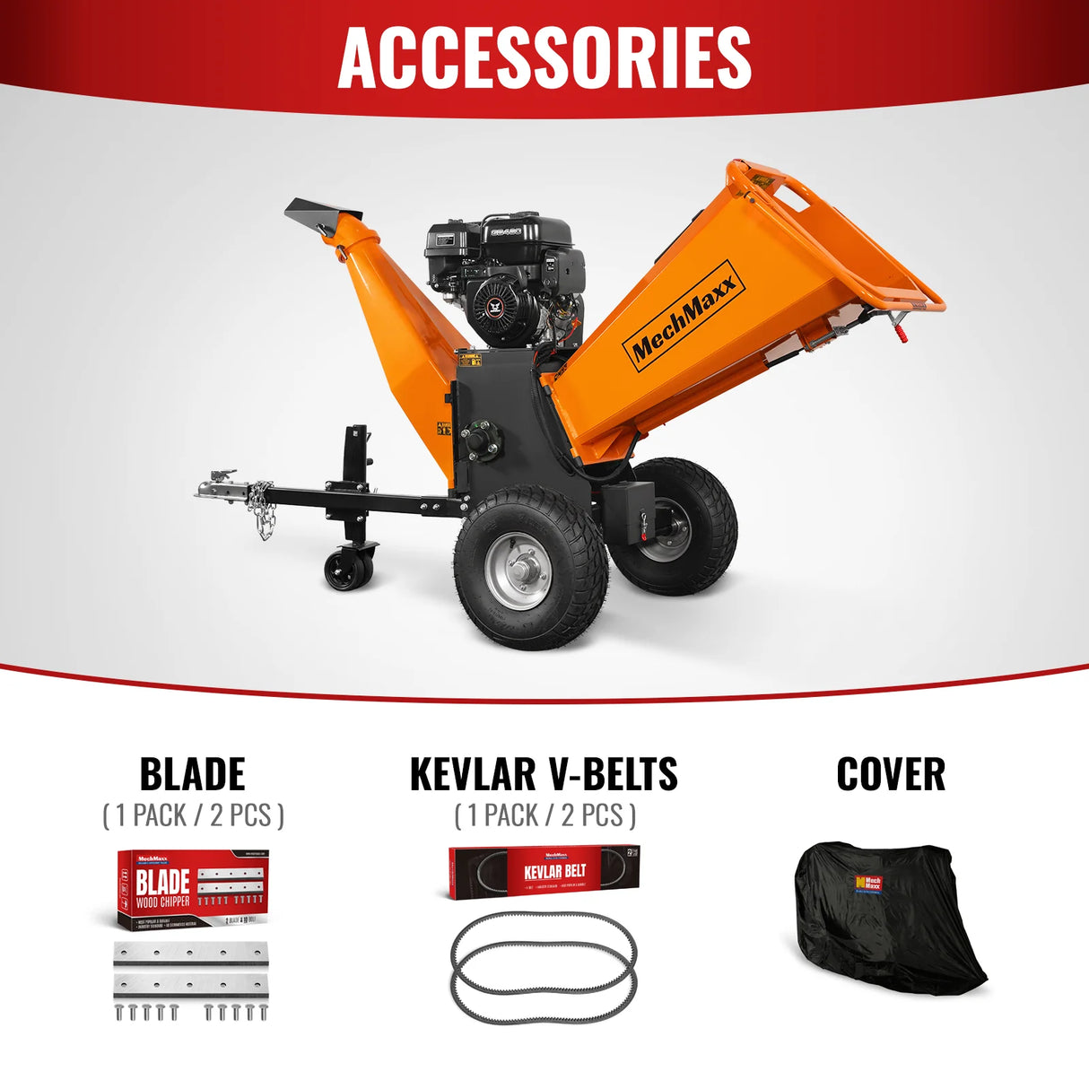 MechMaxx 6 inch E-start ZONSEN 420cc 13.4hp Gasoline Engine Powered Drum Wood Chipper ,  P4206