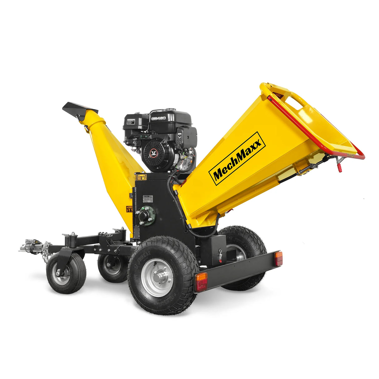 MechMaxx 6 inch E-start Zonsen 420cc 13.4hp Gas Powered 4 - Wheel Drum Wood Chipper with Taillight ,  B150