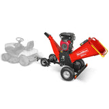 MechMaxx 8 inch HONDA E-Start 688cc 22hp Gas Powered 4 - Wheel Drum Wood Chipper with Taillight ,  B200
