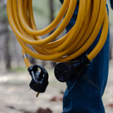25ft Heavy Duty TT-30P to TT-30R Power Cord With Storage Strap