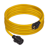 25ft Heavy Duty L14-30P to L14-30R Power Cord Extension With Storage Strap