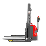 2640lbs Electric Straddle Stacker,  98" Lift,  Adjustable Legs & Forks,  F26-98SLA