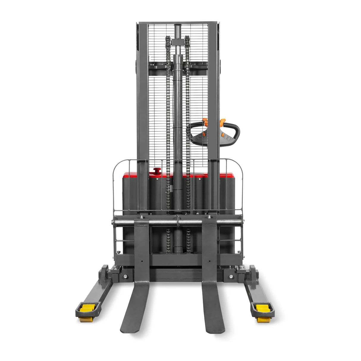 2640lbs Electric Straddle Stacker,  98" Lift,  Adjustable Legs & Forks,  F26-98SLA
